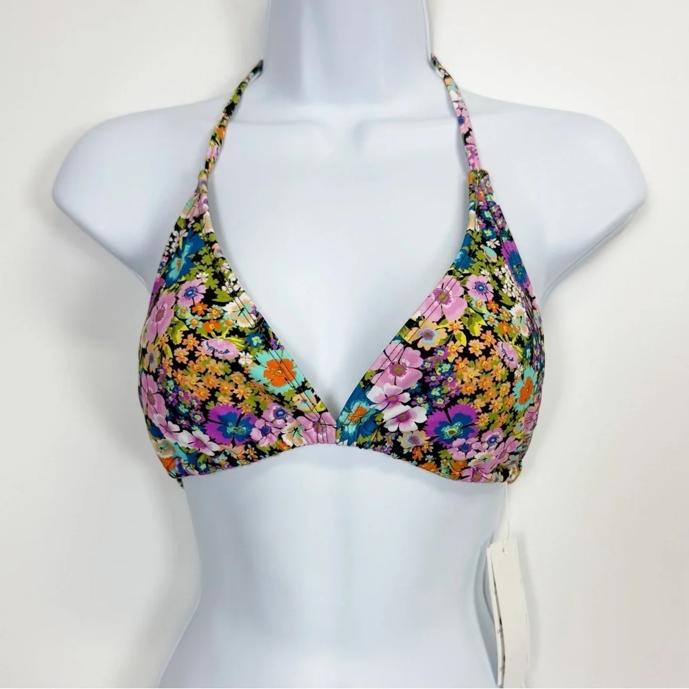 Salt + Cove Bikini Top Juniors Size XS Little Floral Triangle Swim Tie Back NWT